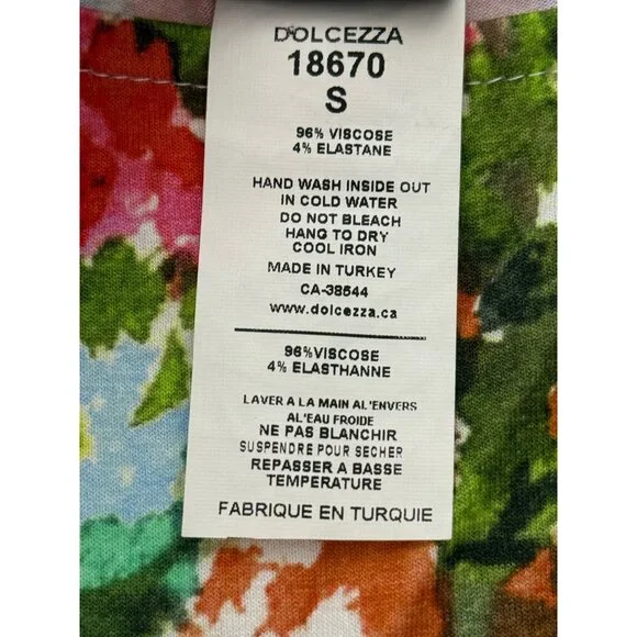 Simply Art Dolcezza Womens Top 3/4 Sleeve One-Shoulder Artistic Print Size S - Picture 5 of 7